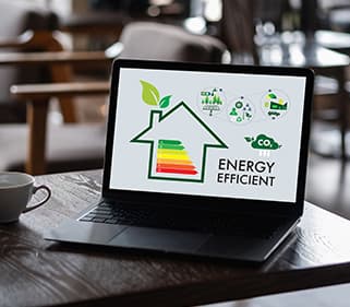 Energielabel van een woning.